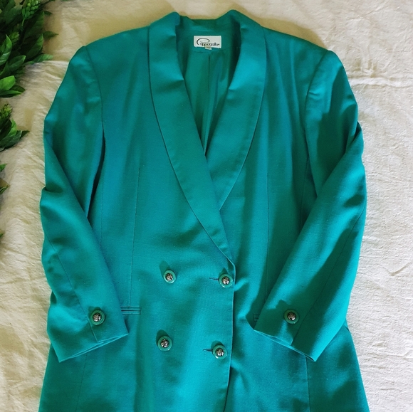 Pappagallo | Vintage Double Breasted Blazer Sz L - Picture 5 of 8